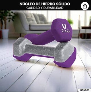 Set Mancuernas 1kg, 2kg, 3kg. Excelente estado