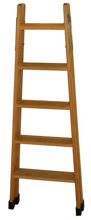Escalera madera 5 peldaños
