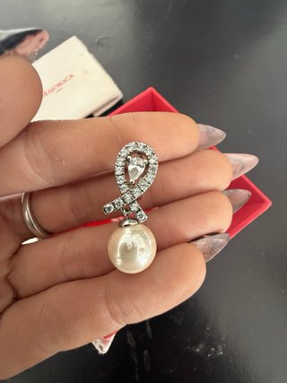 Pendientes Perla Majorica Plata