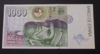 F.C. Billete 1000 pesetas 1992 - Número bajo