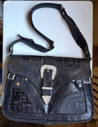 Borsa Tiffi Pelle/Tessuto Argento Bianco