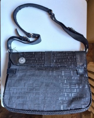 Borsa Tiffi Pelle/Tessuto Argento Bianco