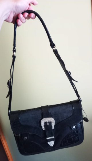 Borsa Tiffi Pelle/Tessuto Argento Bianco