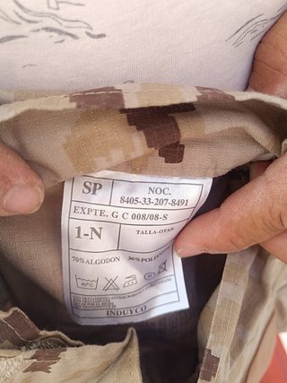 Traje Militar Pixelado Arido INDUYCO Talla S