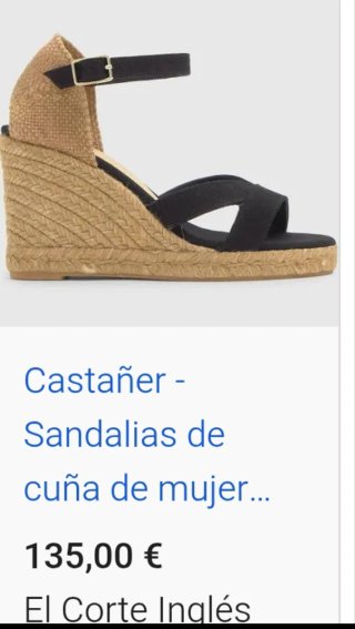 Alpargatas Castañer Talla 40 Beige/Negro