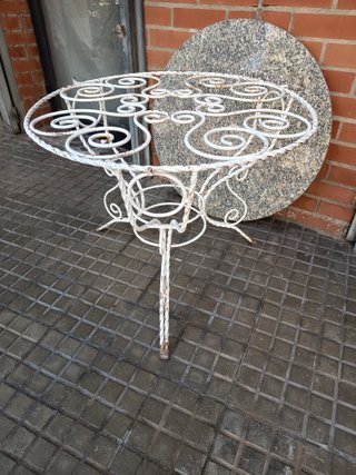 Mesa redonda hierro forjado