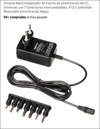 Adaptador universal 3V-12V AmazonBasics