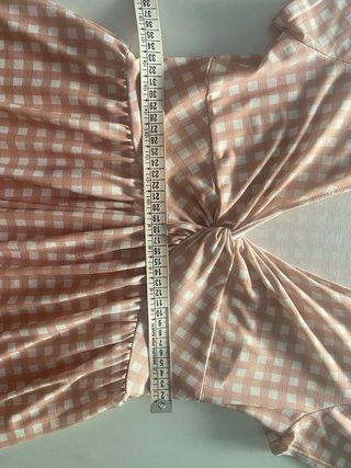Vestido Poète cuadros rosa y blanco Talla S