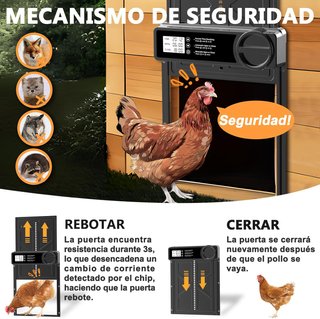 Puerta Automática Gallinero INNOLAND LCD