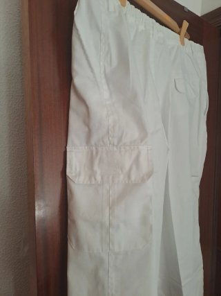 Pantalones de trabajo blancos talla 60