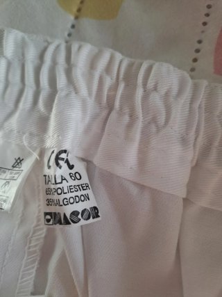 Pantalones de trabajo blancos talla 60