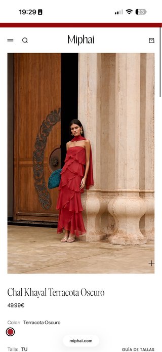 Vestido y fular Miphai khayal terracota