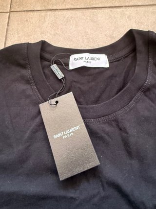 Camiseta Saint Laurent Paris Negra Talla S