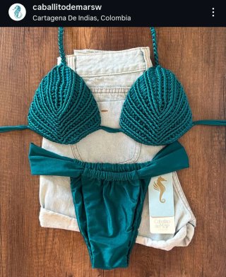 Bikini tejido artesanalmente Caballito de Mar