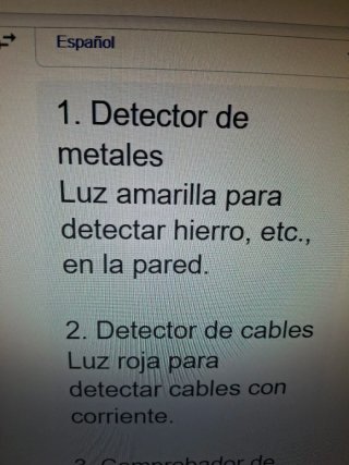 Detector de metales y cables