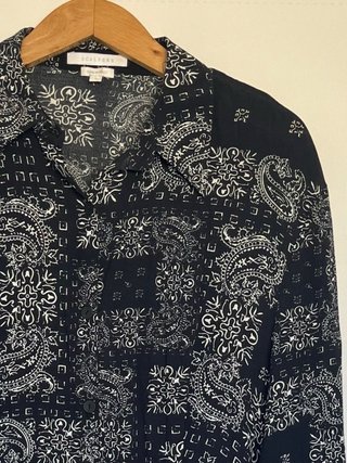 Scalpers Navy Paisley Viscose Dress L