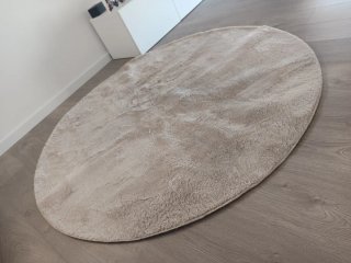 Tappeto rotondo beige