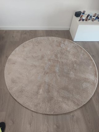 Tappeto rotondo beige