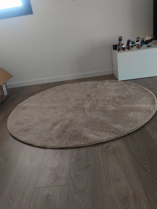 Tappeto rotondo beige