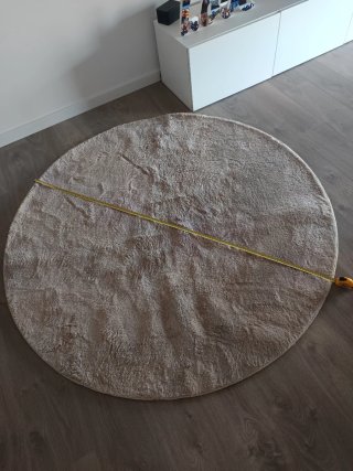 Tappeto rotondo beige