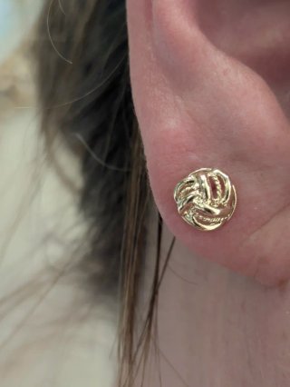 Pendientes Nudo Oro 18k