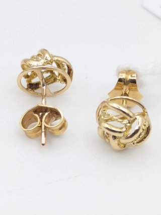 Pendientes Nudo Oro 18k