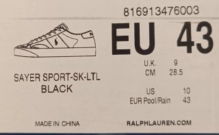 Zapatillas Polo Ralph Lauren Negras