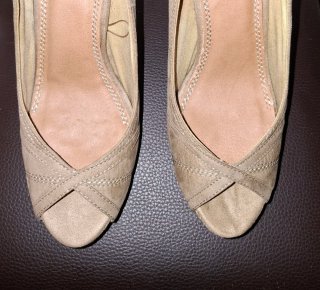 Zapatos tacón Peep Toe beige T37