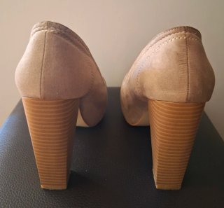 Zapatos tacón Peep Toe beige T37