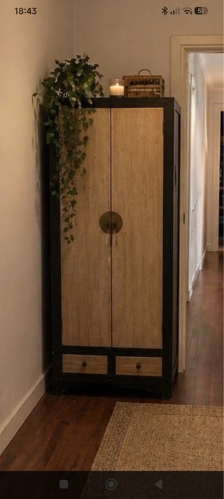 Armario Colonial/Oriental Madera y Metal