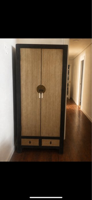 Armario Colonial/Oriental Madera y Metal