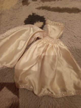 Vestido Novia Barbie Satinado Perlas