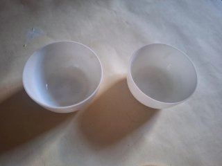6 unidades Tazas blancas  con borde dorado