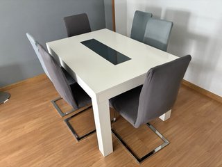 Conjunto 6 Sillas Comedor Acero Cromado Kibuc