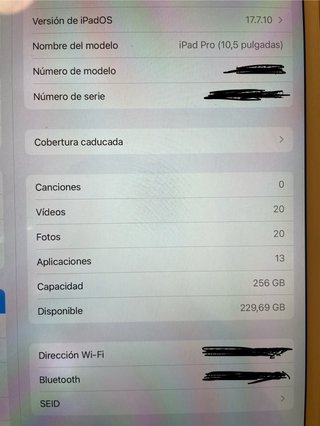 iPad Pro 10.5 256GB Argento