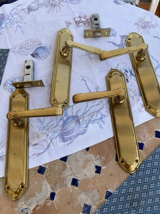 4 picaportes dorados por 20€