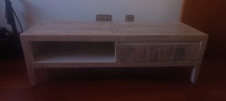 Mesa TV y Mesa centro de madera