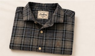 Camisa Scalpers Lino Cuadros Talla 38