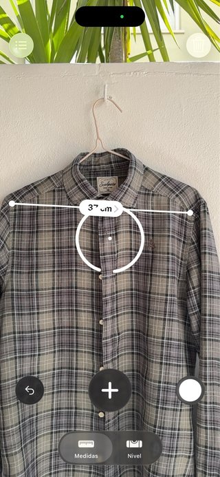 Camisa Scalpers Lino Cuadros Talla 38