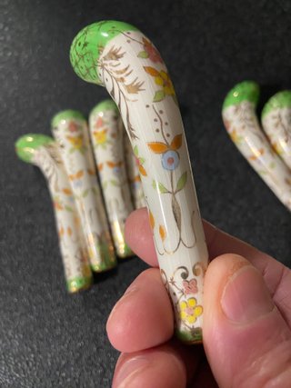 Conjunto 8 Cabos Faiança Florais