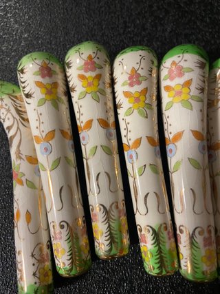 Conjunto 8 Cabos Faiança Florais
