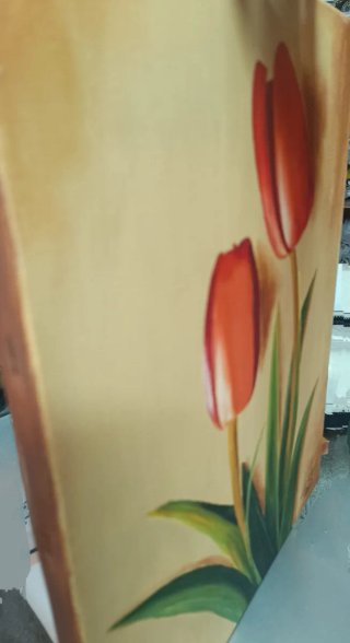 Cuadro Flores pintados a mano