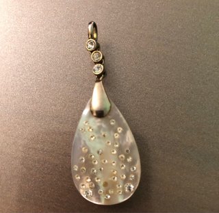 Colgante Plata Nacar y Circonitas Agata