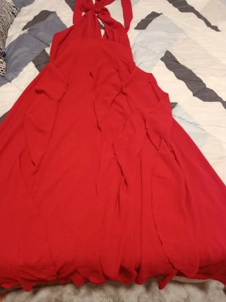 Vestido rojo de fiesta talla única