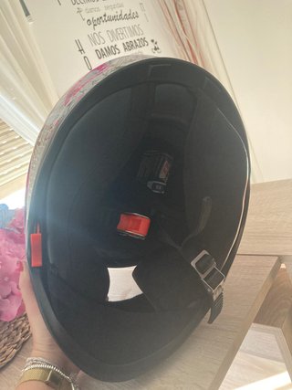 Casco NZI Moto Nuevo Negro y Rosa