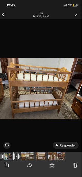 Cuna Madera Maciza Infantil