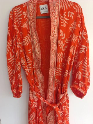 Kimono Zara Naranja Talla S