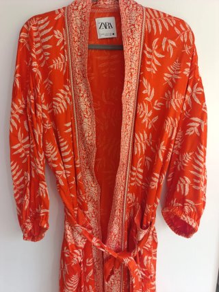 Kimono Zara Naranja Talla S