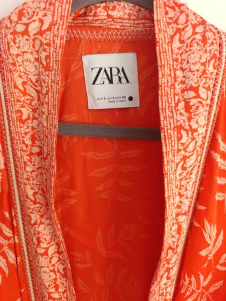 Kimono Zara Naranja Talla S