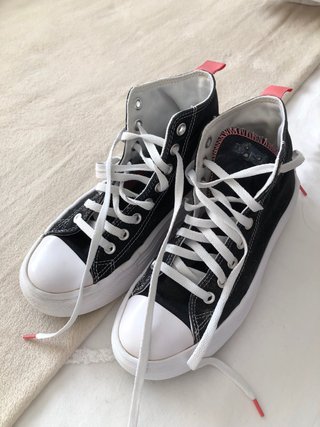 Converse Mujer Negro y Rosa